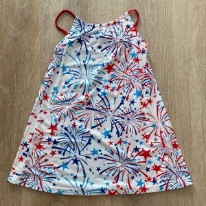 Red, white and blue fireworks dress - 5T